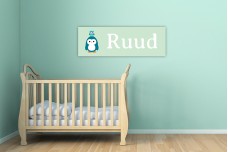 Pinguin met uiltje groen